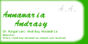 annamaria andrasy business card