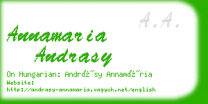 annamaria andrasy business card